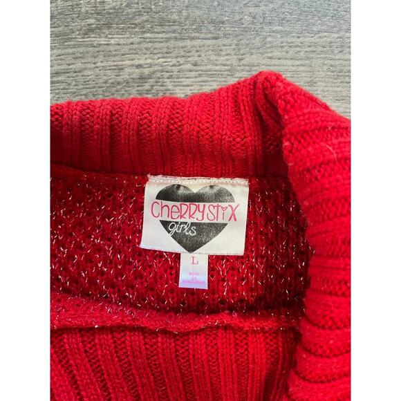 Cherry Stix Girls Red Sweater Youth Dress Size Large - Picture 5 of 8